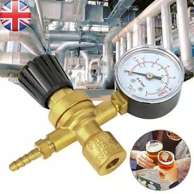 Mini Mig Gas Bottle Regulator For Disposable Argon CO2 Bottle W/Gauge Welding UK • £21.99