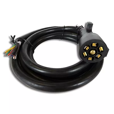 12 FT 7 Way Trailer Cord Wire Harness Light Plug Connector Molded RV Cable • $34.99