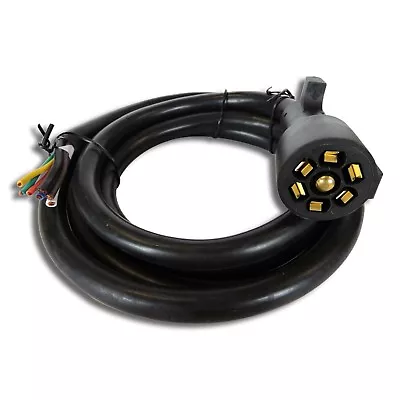 4 FT 7 Way Trailer Cord Wire Harness Light Plug Connector Molded RV Cable • $24.99