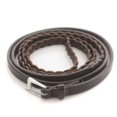 Anglo Mesh Belt Thin 2 Rows Leather Brown /Dk Of Men'S • $91.85