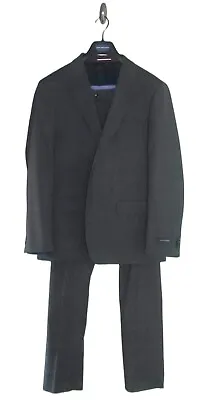 NWOT Mens 44R 34 Waist TOMMY HILFIGER Wool Blend 2 Piece Suit Charcoal Drop 10 • $79