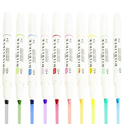 $41.87 • Buy Zebra Mildliner Creative Highlighter Marker - Double Ended - 10 Assorted Colours