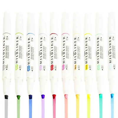 Zebra Mildliner Creative Highlighter Marker - Double Ended - 10 Assorted Colours • $31.65