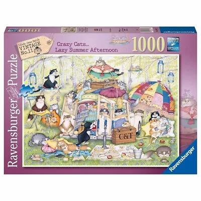 Ravensburger Crazy Cats Lazy Summer Afternoon Jigsaw - Jigsaws & Puzzles • £17.98