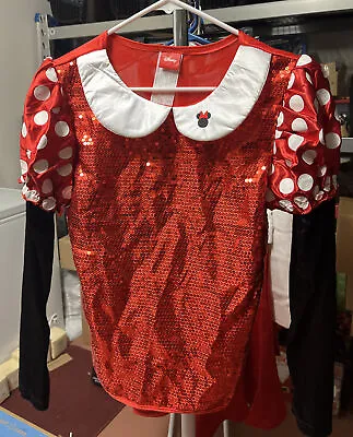 Disney Minnie Mouse Costume Tunic Top Adult Small/Medium Sequins • $18