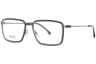 Hugo Boss 1231 DTY Eyeglasses Men's Blue/Ruthenium Full Rim Square Shape 56mm • $59.95