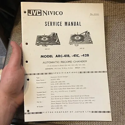 JVC Nivico Model ARC-41B -41C 42B Service Manual • $17.96