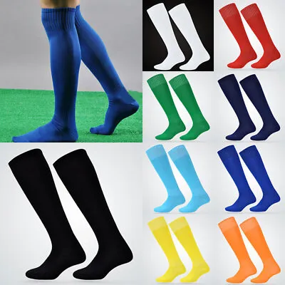 Knee High Long Athletic Sports Socks - Football Soccer Baseball Hockey Rugby • £2.27