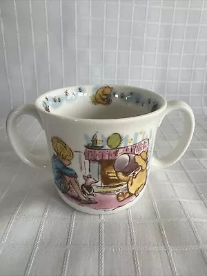 Classic Winnie The Pooh Royal Doulton Disney Double Handled Mug Cup Gift Piglet • $23