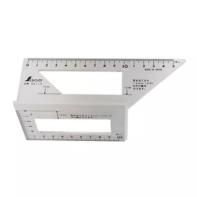 Portable Lightweight 15cm Measuring Range Aluminum Alloy 45/90° Wooden Ruler L • $15.96