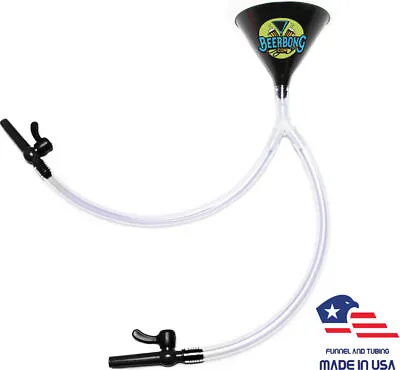 Large Double Beer Bong Funnel | Black Funnel | Black Valve | Drinking Funnel • $44.15