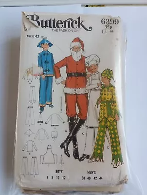 Butterick 6399 Sewing Dressmaking Pattern Fancy Dress Costumes Mens Chest 42  • £10