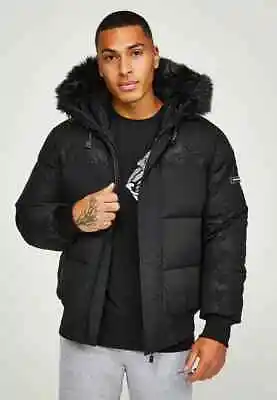 KINGS WILL DREAM KWD Colby Fur Hood Puffer Bomber Jacket***RRP £105*** • £49.99