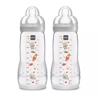 Easy Active Bottle 11 Oz (2-Count) Fast Flow Bottles With Silicone Nipples • $17.10