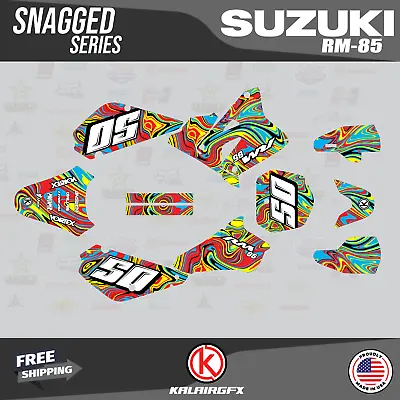 $123.99 • Buy Graphics Kit For Suzuki RM85 (2001-2023) RM 85 Snagged Series - Krazy
