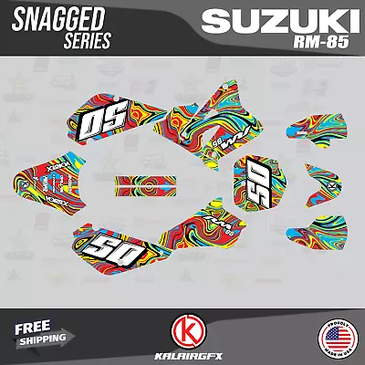 Graphics Kit For Suzuki RM85 (2001-2023) RM 85 Snagged Series - Krazy • $54.99