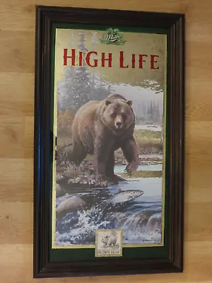 Miller High Life Beer Wildlife Mirror Brown Bear • $125