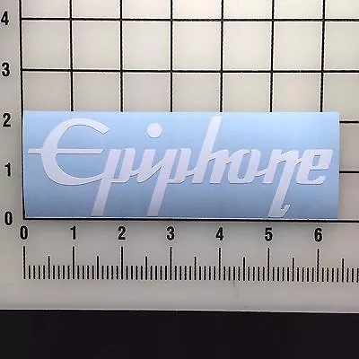 Epiphone Logo 6  Wide White Vinyl Decal Sticker - BOGO • $5.99