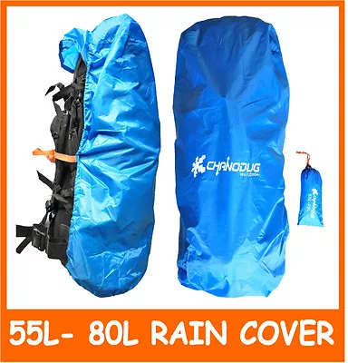 $9.99 • Buy NEW Large Backpack Rain Cover 55L - 75L Up To 80L Rucksack Rain Cover ORANGE 