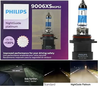 Philips Night Guide Platinum 9006XS 55W Two Bulbs Head Light Replacement Lamp OE • $50.35