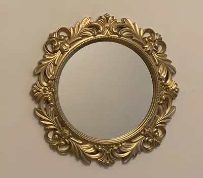 Vintage  Gold Filigree Round Mirror /any Room /51 Cm • £34.99