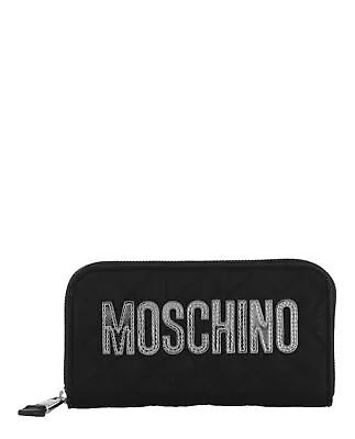 Moschino Womens Quilted Logo Zip-Around Wallet • $329.99