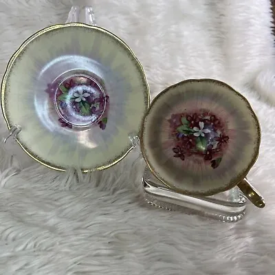 Vintage Royal Sealy China Japan Tea Cup And Saucer Floral Gold Gilding • $12.85