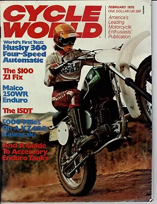 Cycle World Magazine February 1976 Maico 250wr Husqvarna 360 Auto Kawasaki Kz400 • $16.95