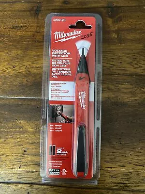 MILWAUKEE Pen-Sized Voltage Detector With LED Light. 2202-20 • $18