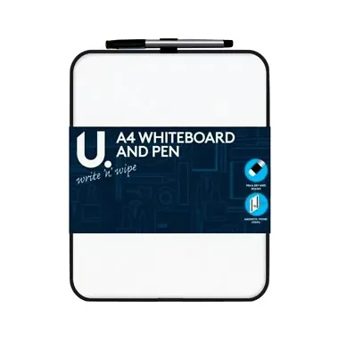 £3.49 • Buy A4 Dry Wipe Magnetic Whiteboard Mini Office Notice Memo White Board Pen & Eraser