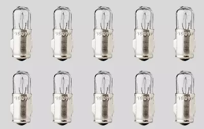 Box Of 10 #4050 Lamp Auto Bulb Automotive Lightbulb 6V 1.2W BA7s 6 Volt SHORT • $10.99