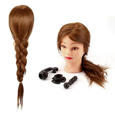 26 Inch Hair Salon Practice Training Head Hairdressing Mannequin Doll + Clamp • £13.99