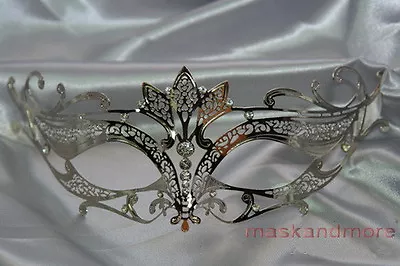 LASER CUT Venetian Masquerade Costume Ball Prom Party  Silver Fox Mask Men Women • $9.99