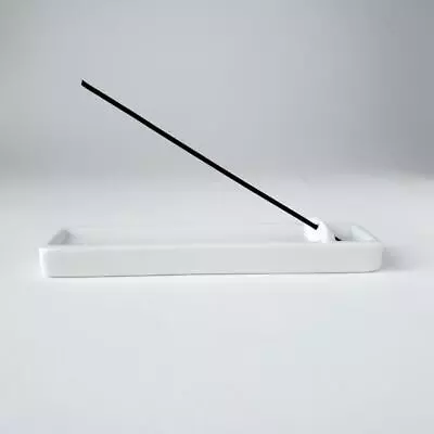 Japanese Arita Porcelain Incense Stick Burner Holder Long - Milky White • £17