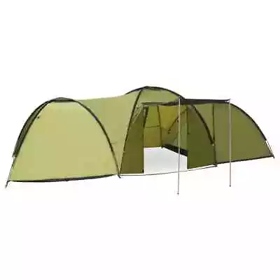 Camping Igloo Tent 650x240x190cm 8 Person Green VidaXL • £190.82