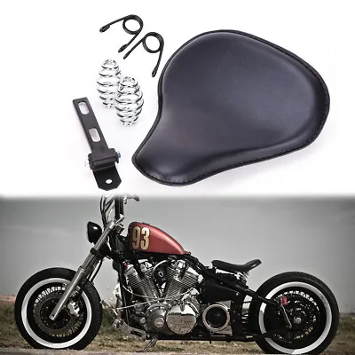 Motorcycle Bobber Leather Solo Seat For Harley Sportster 1200 Nightster 883 UK • $65.49