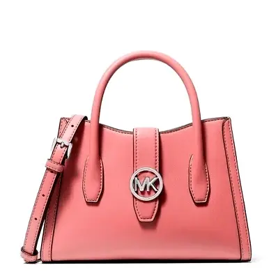 Michael Kors Gabby SM Tea Rose Faux Leather Top Zip Satchel Crossbody Bag New🎀 • $222.65