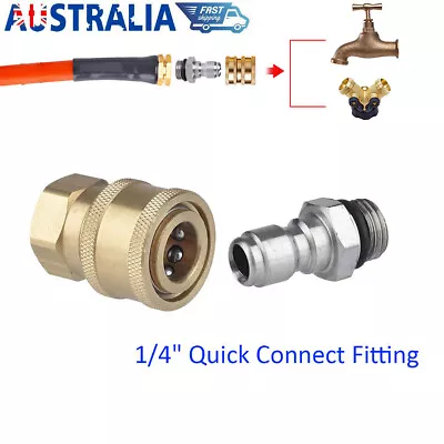 1/4  Garden Quick Connect Pressure Washer Adapter Connector Water Hose Fittings • $11.99