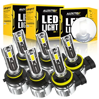 AUXITO Combo 9005+9006+H11 LED Headlight Fog Light Kit High Low Beam Bulbs White • $49.99