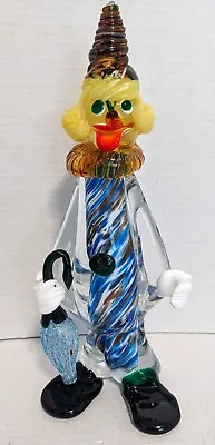 Murano Glass Clown Sculpture Figurine Made In Italy - 12 + Tall - VERY LARGE!! • $79.80