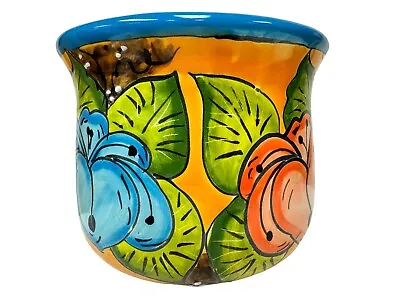 Talavera Planter Flower Pot Mexican Pottery Hand Painted Garden Home Decor 7.5  • $50