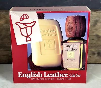English Leather Gift Set ~ 1.7 Oz Cologne Splash 6 Oz Soap On A Rope NIB • $29
