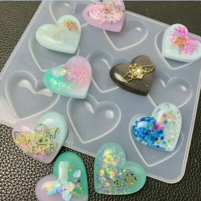 £3.99 • Buy Heart Silicone Pendant Mold Necklace Jewelry Resin Mould Casting Craft DIY Tool