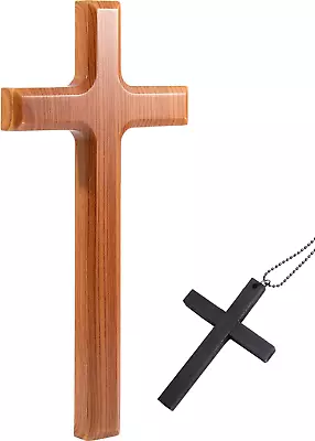 ULSEIGN 13-inch Large Wooden Wall Cross - For Catholic Home Decor - Holiday Gift • $21.99