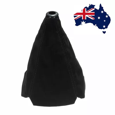 AU Shift Boot Cover Gaiter Gear Manual Shifter Suede Leather Black Universal • $18.29