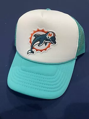 MIAMI DOLPHINS Vintage Throwback Classic Logo Trucker Snapback Cap Hat NEW 🐬🏈 • $22