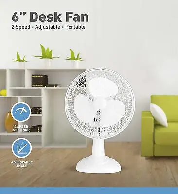 £12.99 • Buy 6  Portable Desk Fan Small Electric Modern Air-cooling Home Office & Travel Use
