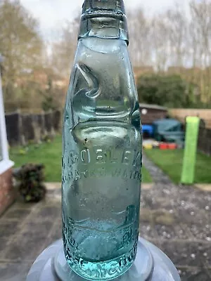 6 Oz  Cobley's Wellingborough Lion Pictorial Victorian Codd Bottle C1890's • £6