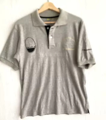 LA MARTINA Buenos Aires Maserati Polo Shirt Gray Logo Size M • $29.95