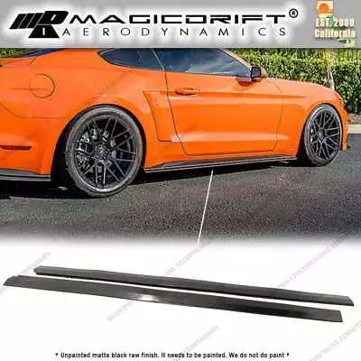 For 15-23 Ford S550 Mustang Side Skirt Rocker Panel Splitters Extension Lips • $94.99